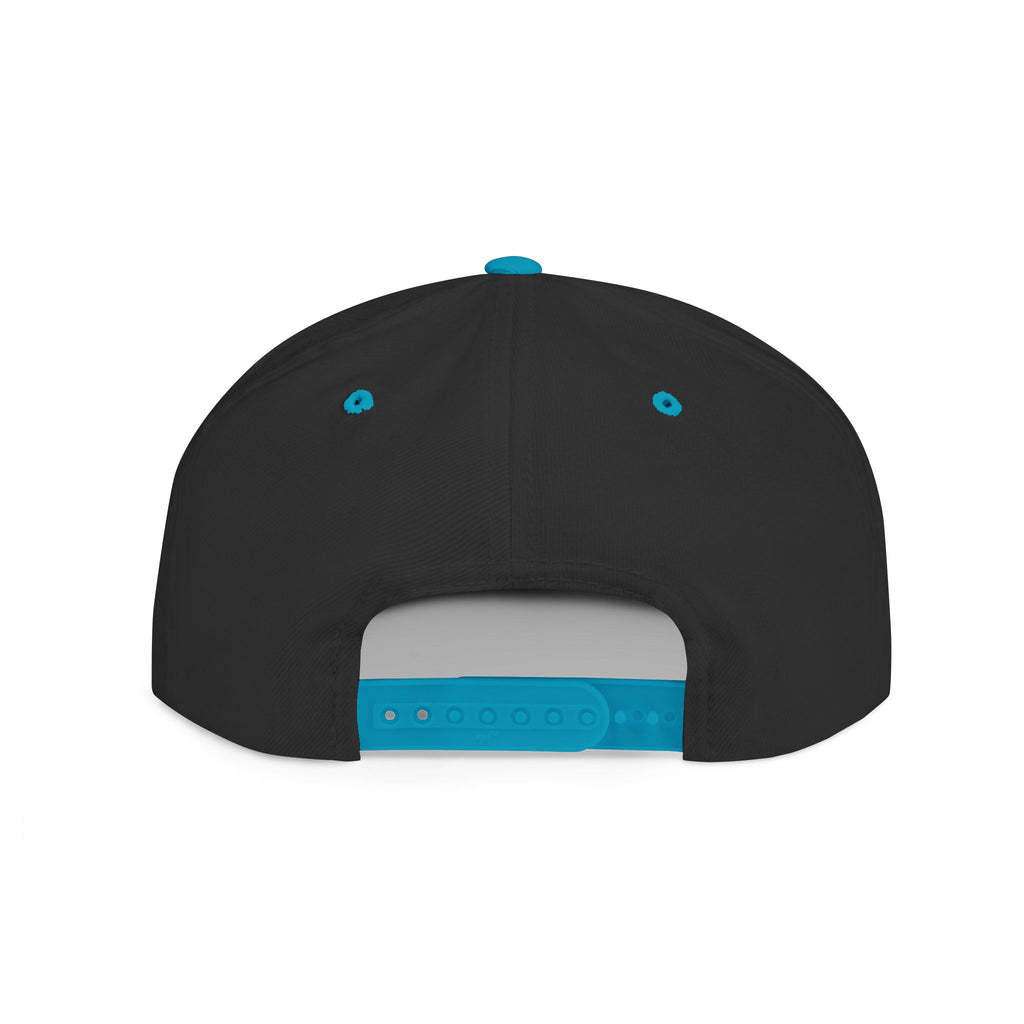 Flat Bill Snapback Hat — Leverworn Crest Embroidered Snapback