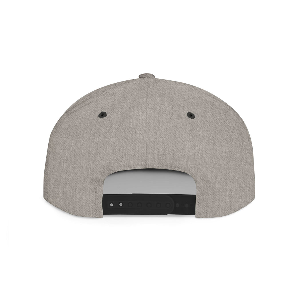 Flat Bill Snapback Hat — Leverworn Crest Embroidered Snapback