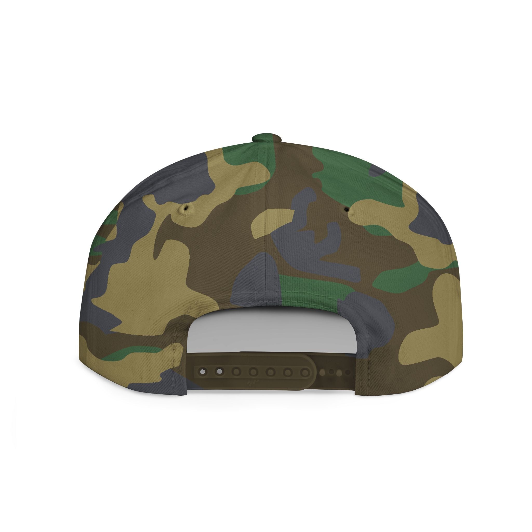 Snapback Hat — 'L' Gold Logo Leverworn Flat Bill Cap