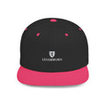 Flat Bill Snapback Hat — Leverworn Crest Embroidered Snapback