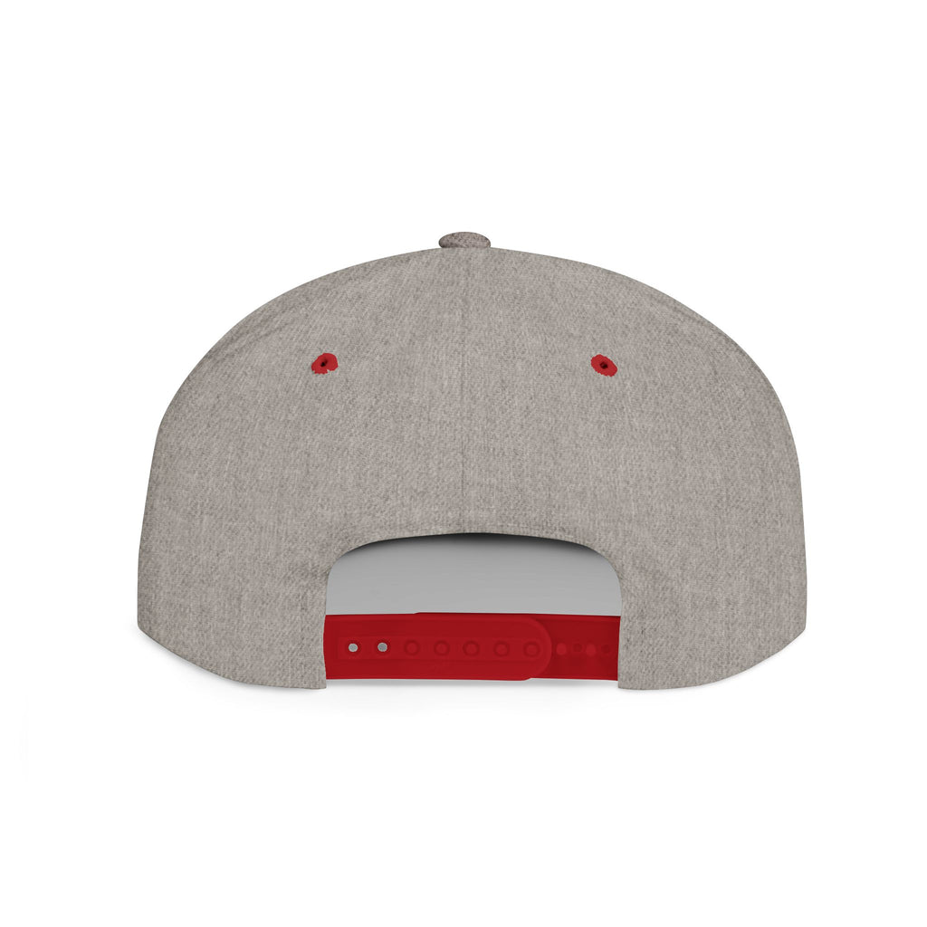 Flat Bill Snapback Hat — Leverworn Crest Embroidered Snapback