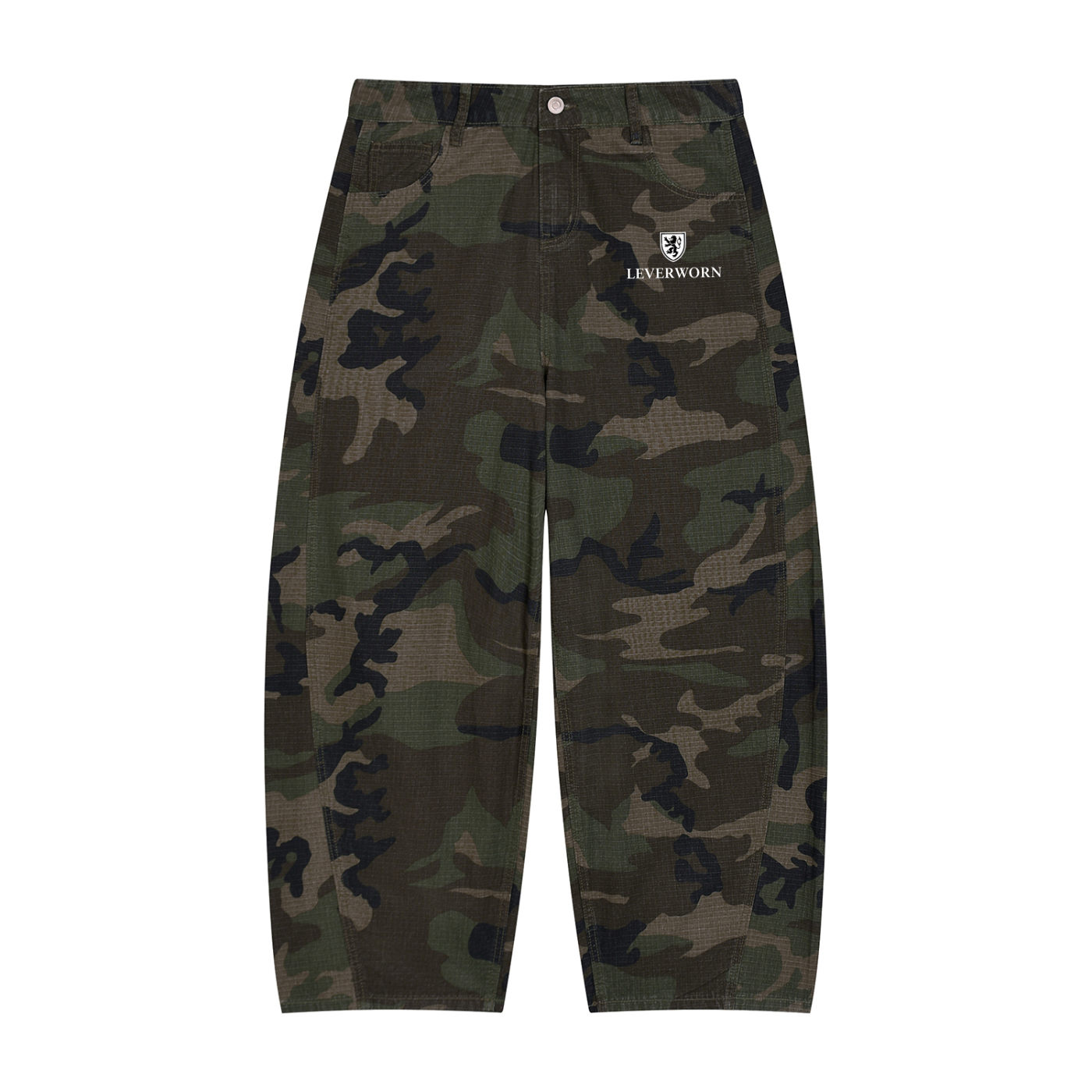 Men’s Camo Barrel Leg Cargo Pants